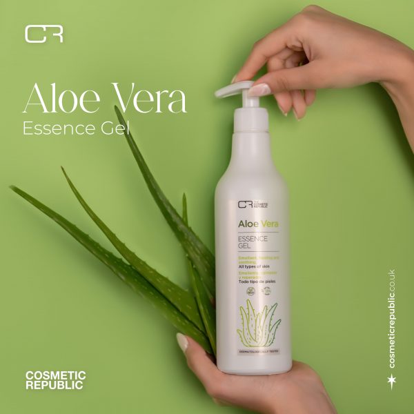The Cosmetic Republic Aloe Botella Essence Gel 500ml Skin Moisturizer for Sunburned, Delicate Skin - Natural, Pure Aloe Vera, Moisturizer, Unisex - Image 3